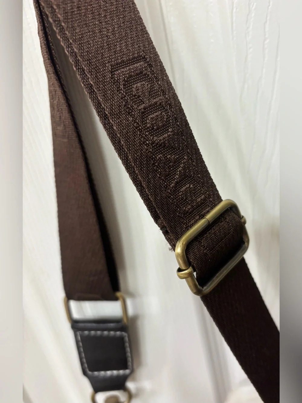 Coach brown and khaki Optic C signature swingpack crossbody